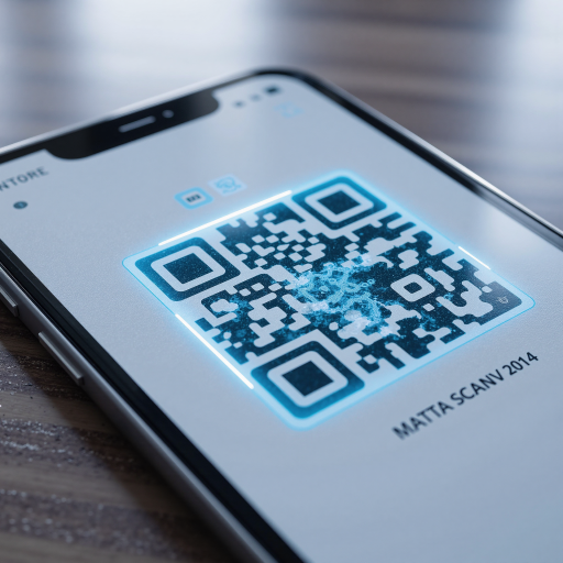 微信小程序二维码，方形黑白图案，中央有小程序图标，周围有圆点装饰，白色背景，黑色边框